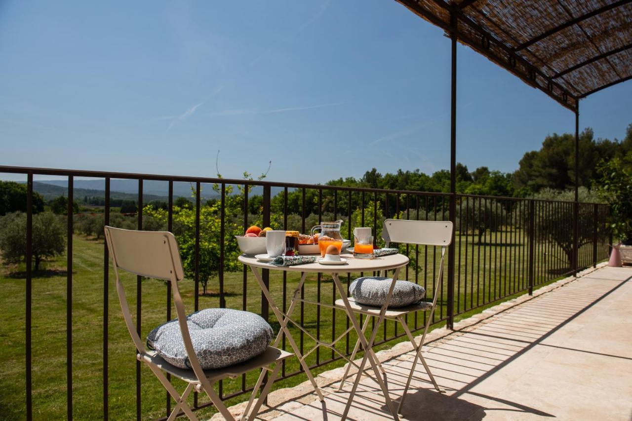 Bastide Toujours Dimanche, Maison De Vacances Avec Vue & Piscine Privee Gordes Bagian luar foto