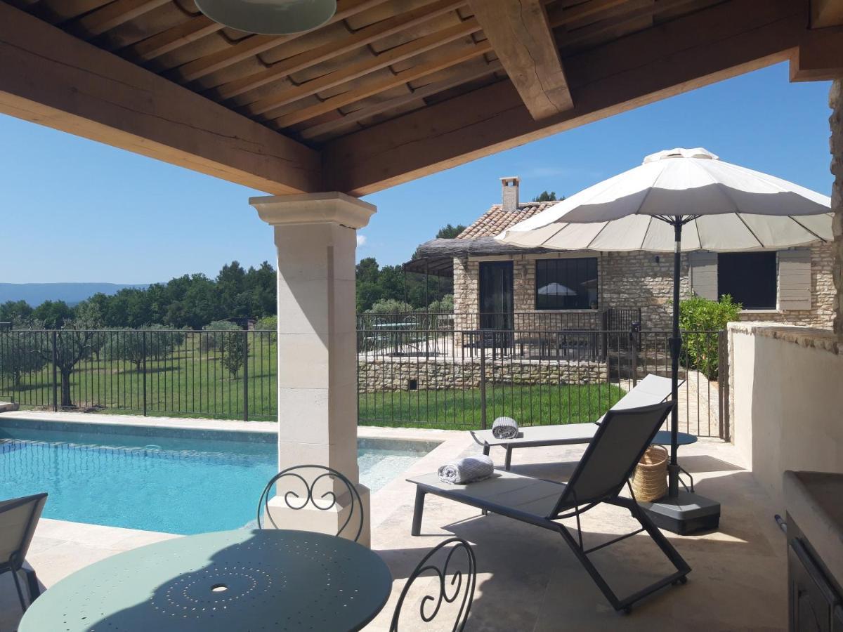 Bastide Toujours Dimanche, Maison De Vacances Avec Vue & Piscine Privee Gordes Bagian luar foto