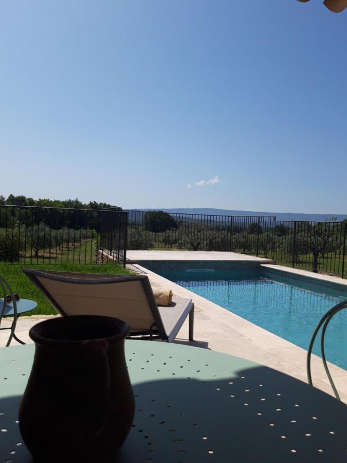 Bastide Toujours Dimanche, Maison De Vacances Avec Vue & Piscine Privee Gordes Bagian luar foto