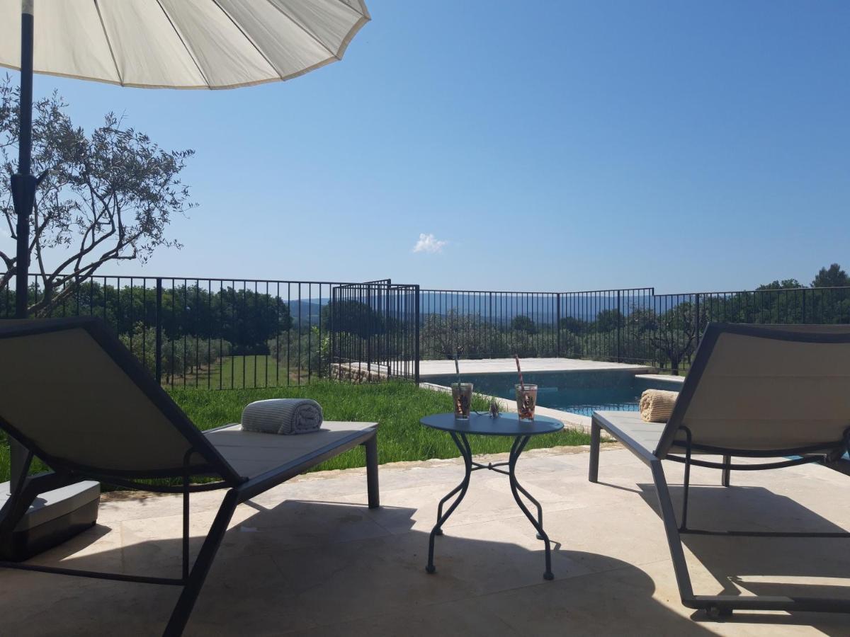 Bastide Toujours Dimanche, Maison De Vacances Avec Vue & Piscine Privee Gordes Bagian luar foto