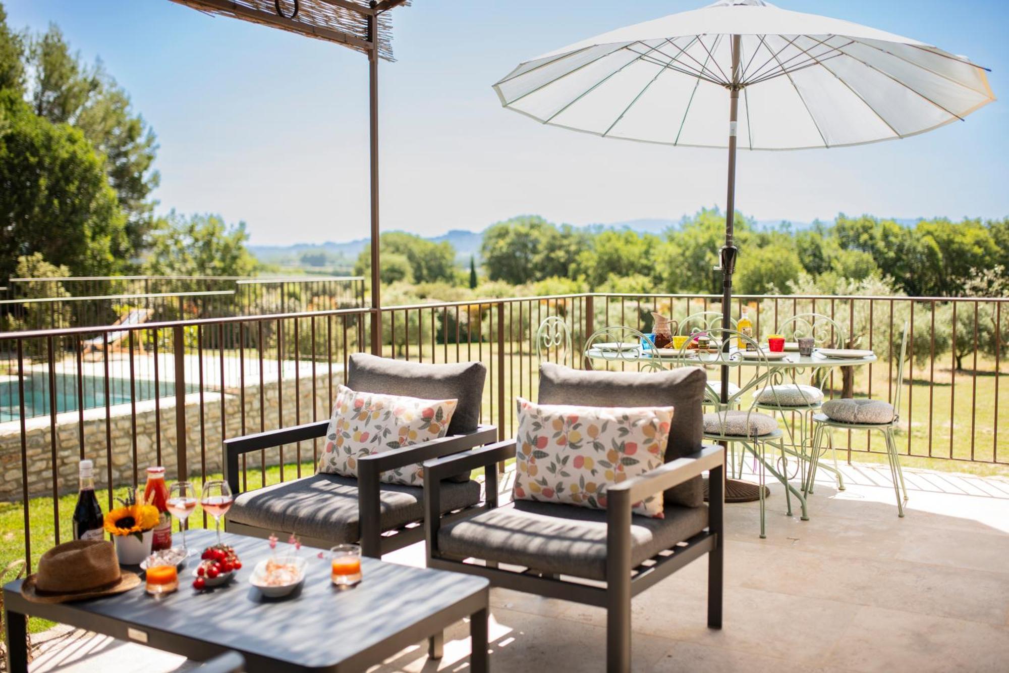 Bastide Toujours Dimanche, Maison De Vacances Avec Vue & Piscine Privee Gordes Bagian luar foto