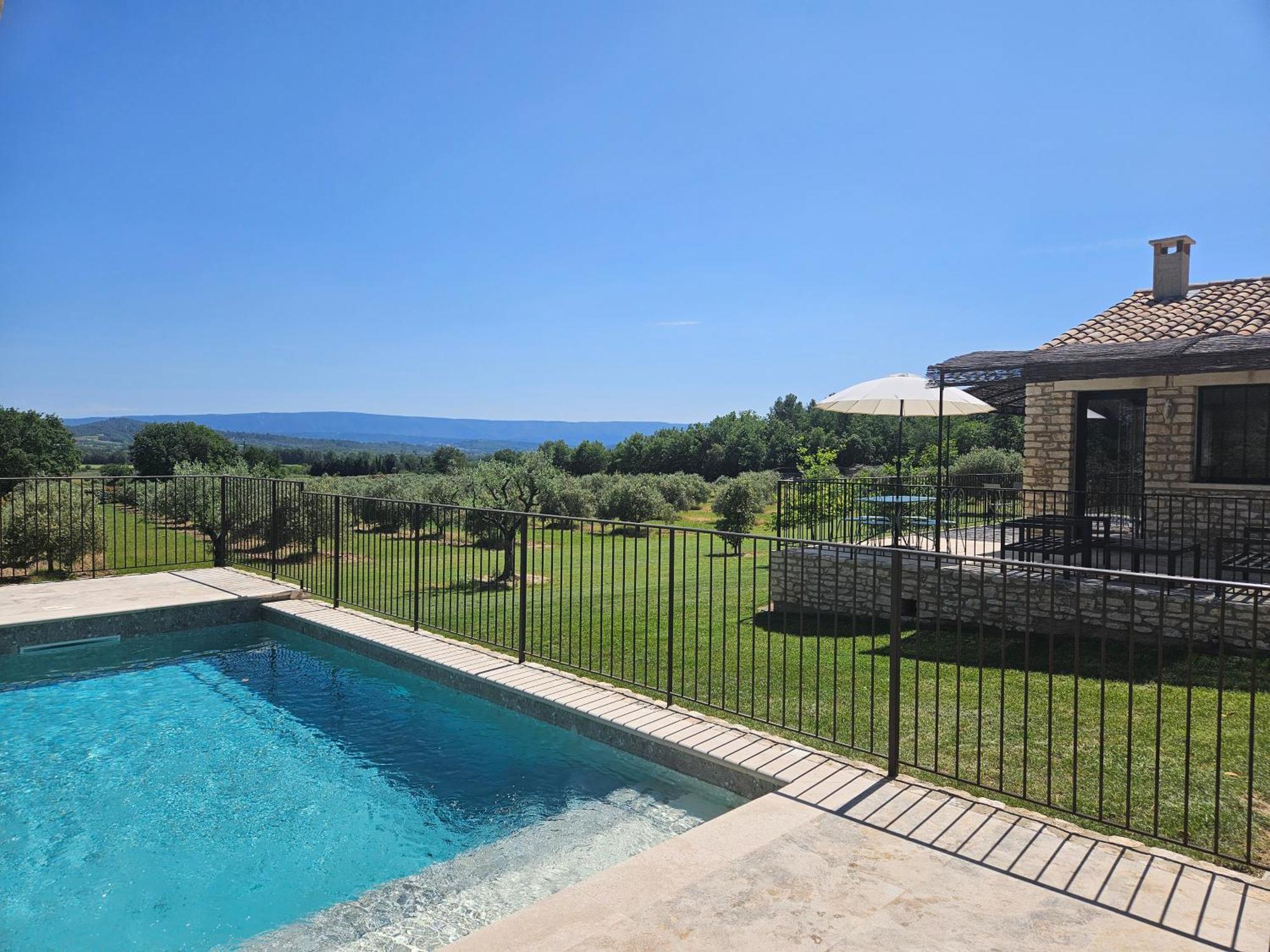 Bastide Toujours Dimanche, Maison De Vacances Avec Vue & Piscine Privee Gordes Bagian luar foto